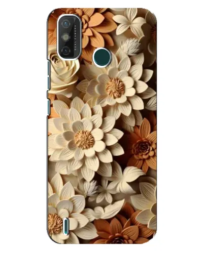 Чехол для TECNO Spark GO (2021) с картинкой «Бежевый флористический декор» Чехол для TECNO Spark GO (2021) с картинкой «Бежевый флористический декор»