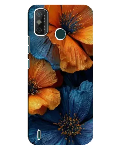 Чехол для TECNO Spark GO (2021) с картинкой «Яркая сине-оранжевая флора» Чехол для TECNO Spark GO (2021) с картинкой «Яркая сине-оранжевая флора»