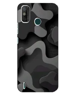 Чехол для TECNO Spark GO (2021) с картинкой «Темный абстрактный камуфляж»