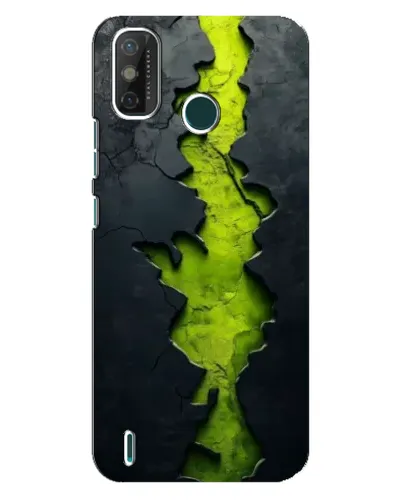 Чехол для TECNO Spark GO (2021) с картинкой «Салатовый разлом скалы»