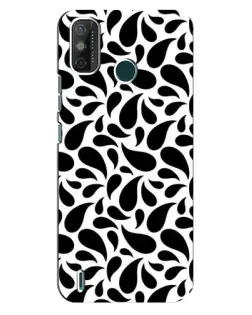 Чехол для TECNO Spark GO (2021) с картинкой «Контрастные черные капли»