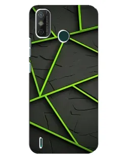 Чехол для TECNO Spark GO (2021) с картинкой «Зеленые геометрические линии»
