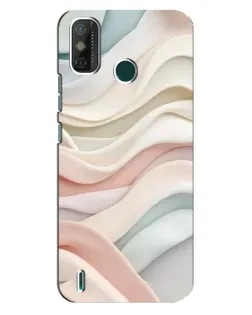 Чехол для TECNO Spark GO (2021) с картинкой «Пастельные нежные волны»