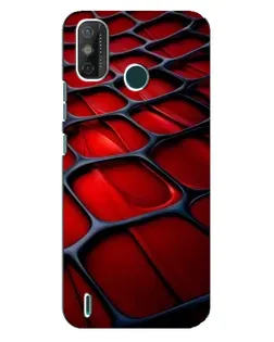 Чехол для TECNO Spark GO (2021) с картинкой «Красная глянцевая сетка»