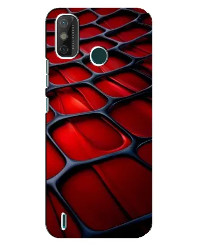 Чехол для TECNO Spark GO (2021) с картинкой «Красная глянцевая сетка»