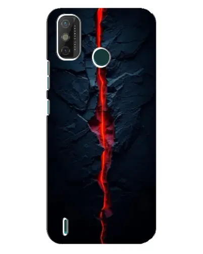 Чехол для TECNO Spark GO (2021) с картинкой «Kрасная лавовая трещина»