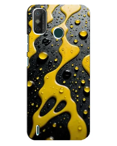 Чехол для TECNO Spark GO (2021) с картинкой «Жидкое желтое золото»