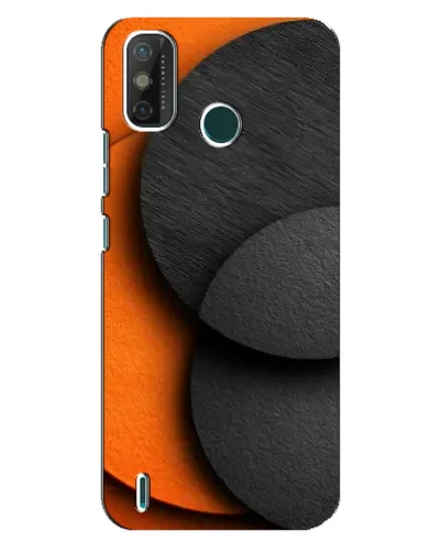 Чехол для TECNO Spark GO (2021) с картинкой «Геометрия оранжевых кругов»