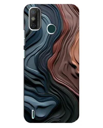 Чехол для TECNO Spark GO (2021) с картинкой «Цветные волны каньона»