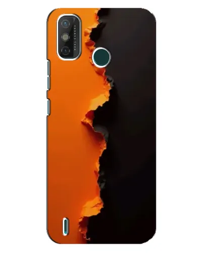 Чехол для TECNO Spark GO (2021) с картинкой «Оранжевый разлом»