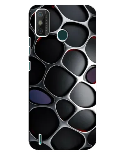Чехол для TECNO Spark GO (2021) с картинкой «Объемная темная решетка»