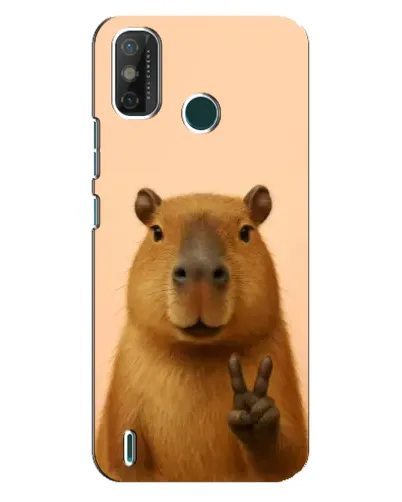 Чехол для TECNO Spark GO (2021) с картинкой «Капибара виктория»