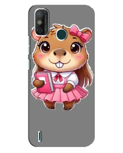 Чехол для TECNO Spark GO (2021) с картинкой «Девочка капибара»
