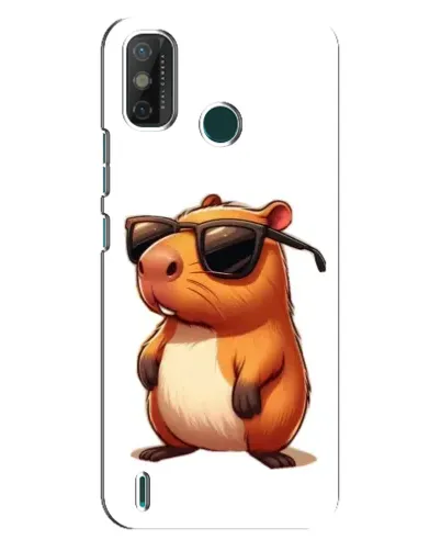 Чехол для TECNO Spark GO (2021) с картинкой «Капибара в очках»
