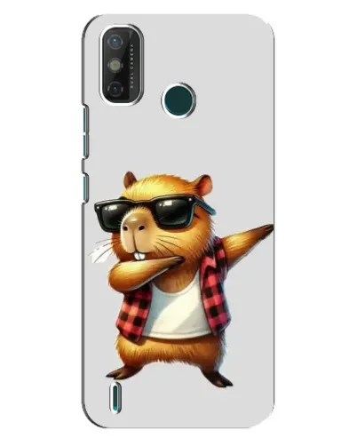 Чехол для TECNO Spark GO (2021) с картинкой «Капибара рэпер даб»