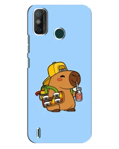Чехол для TECNO Spark GO (2021) с картинкой «Капибара на скейте»