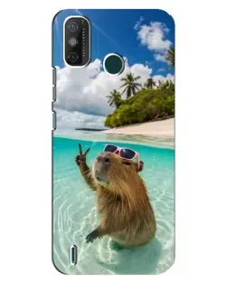Чехол для TECNO Spark GO (2021) с картинкой «Капибара на море»