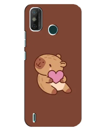Чехол для TECNO Spark GO (2021) с картинкой «Капибара с сердцем»