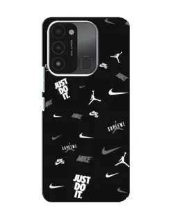 Чохол для TECNO Spark GO (2022) з картинкою «Nike Black Pattern»