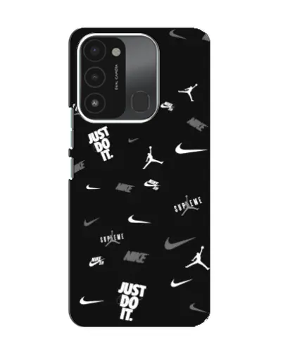 Чехол для TECNO Spark GO (2022) с картинкой «Nike Black Pattern» Чехол для TECNO Spark GO (2022) с картинкой «Nike Black Pattern»