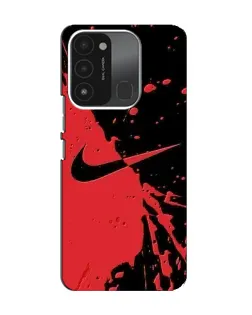 Чехол для TECNO Spark GO (2022) с картинкой «Красные брызги Nike»