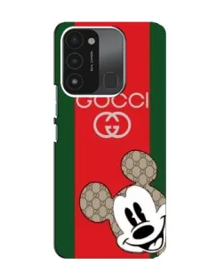 Чехол для TECNO Spark GO (2022) с картинкой «Gucci — полосы и Микки»