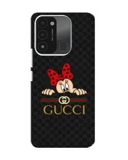 Чехол для TECNO Spark GO (2022) с картинкой «Минни Маус Gucci — черный»