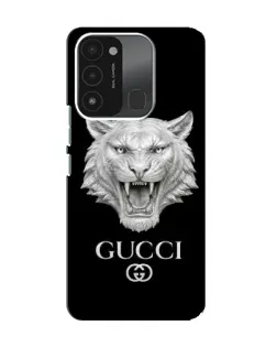 Чехол для TECNO Spark GO (2022) с картинкой «Gucci — серебряный лев»