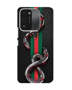 Чехол для TECNO Spark GO (2022) с картинкой «Gucci — змея на полосе»