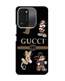 Чехол для TECNO Spark GO (2022) с картинкой «Gucci — герои Disney и монограмма»