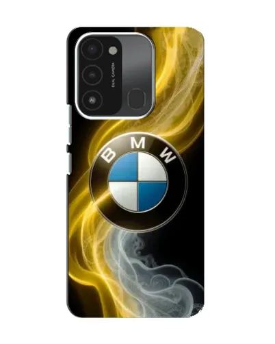 Чехол для TECNO Spark GO (2022) с картинкой «Золотистый дым BMW»