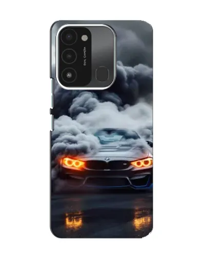 Чехол для TECNO Spark GO (2022) с картинкой «BMW в дыму»