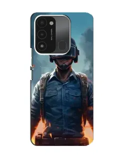 Чехол для TECNO Spark GO (2022) с картинкой «PUBG — реалистичный герой»