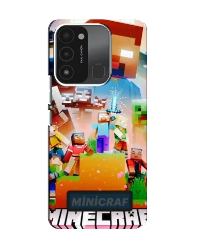 Чехол для TECNO Spark GO (2022) с картинкой «Minecraft герои игры»