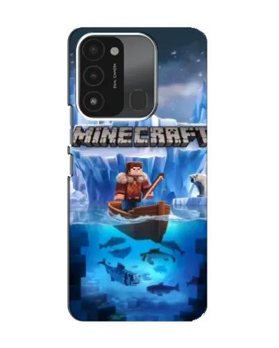 Чехол для TECNO Spark GO (2022) с картинкой «Minecraft ледяной мир»