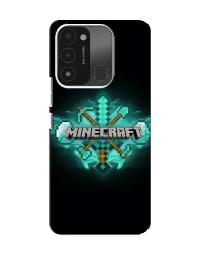 Чехол для TECNO Spark GO (2022) с картинкой «Minecraft Diamond лого»