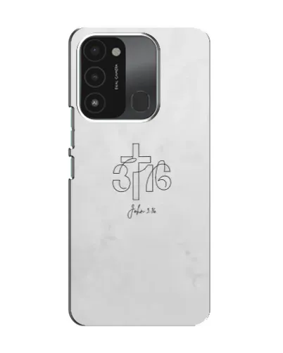 Чехол для TECNO Spark GO (2022) с картинкой «Иоанна 3:16 Крест»