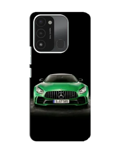 Чехол для TECNO Spark GO (2022) с картинкой «Mercedes — неоновый лого»