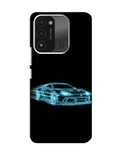 Чохол для TECNO Spark GO (2022) з картинкою «Неоновий контур Lamborghini»