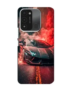 Чохол для TECNO Spark GO (2022) з картинкою «Lamborghini червоний дим»