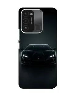 Чохол для TECNO Spark GO (2022) з картинкою «Чорний Lamborghini Aventador»