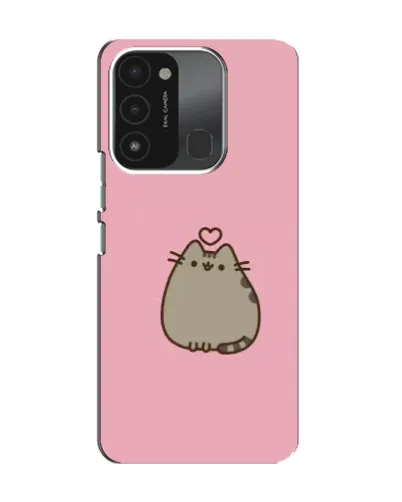 Чехол для TECNO Spark GO (2022) с картинкой «Pusheen сердце»