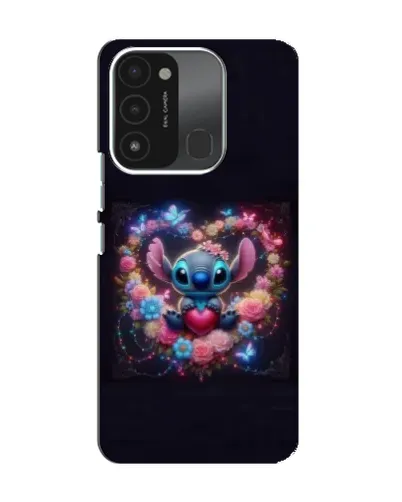 Чехол для TECNO Spark GO (2022) с картинкой «Stitch в цветах» Чехол для TECNO Spark GO (2022) с картинкой «Stitch в цветах»