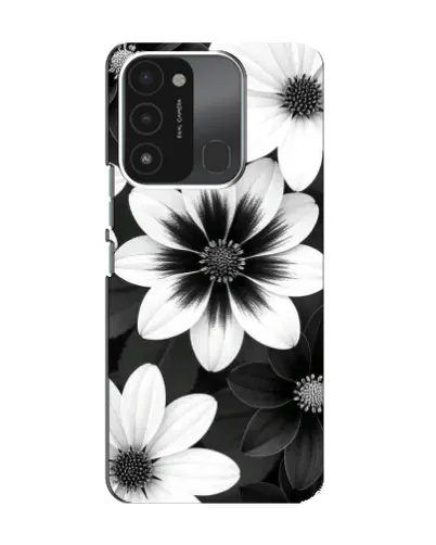 Чехол для TECNO Spark GO (2022) с картинкой «Монохромные астры» Чехол для TECNO Spark GO (2022) с картинкой «Монохромные астры»