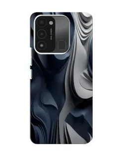 Чохол для TECNO Spark GO (2022) з картинкою «Об'ємні сині складки»