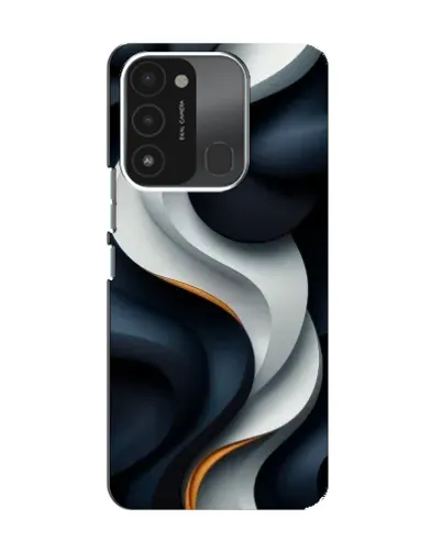 Чохол для TECNO Spark GO (2022) з картинкою «Об'ємні чорно-білі стрічки» Чохол для TECNO Spark GO (2022) з картинкою «Об'ємні чорно-білі стрічки»