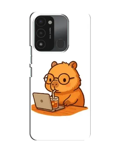 Чохол для TECNO Spark GO (2022) з картинкою «Капібара з ноутбуком»