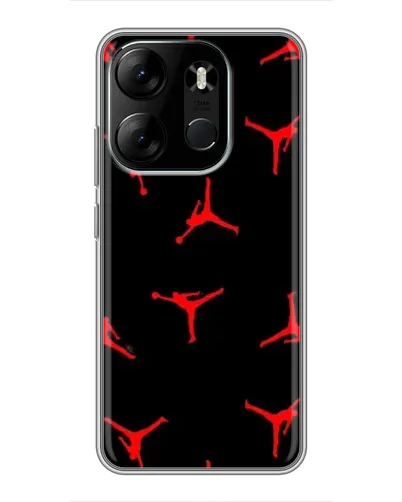 Чехол для TECNO Spark Go 2023 (BF7) с картинкой «Jordan Red Pattern» Чехол для TECNO Spark Go 2023 (BF7) с картинкой «Jordan Red Pattern»