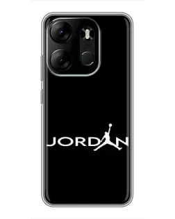 Чехол для TECNO Spark Go 2023 (BF7) с картинкой «Jordan White Logo» Чехол для TECNO Spark Go 2023 (BF7) с картинкой «Jordan White Logo»
