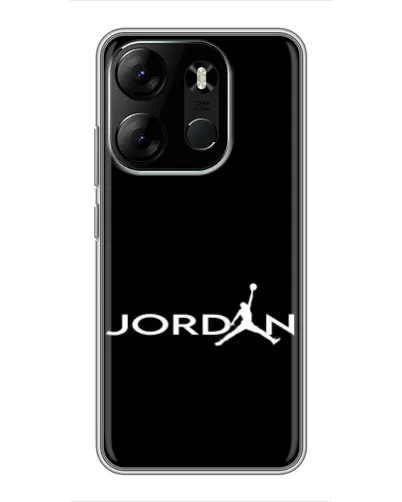 Чехол для TECNO Spark Go 2023 (BF7) с картинкой «Jordan White Logo» Чехол для TECNO Spark Go 2023 (BF7) с картинкой «Jordan White Logo»